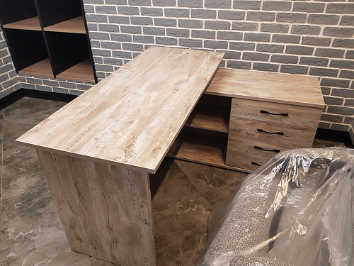 Компьютерный стол КСТ-109П правый дуб сонома / белый фото покупателя 40