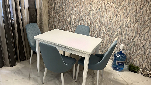 Стул на металлокаркасе Kora light blue / white фото покупателя 226