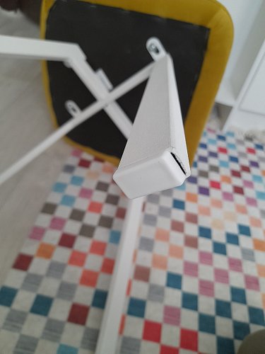 Стул на металлокаркасе Чилли К светло-серый велюр / черный каркас фото покупателя 1089