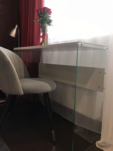 Стул на металлокаркасе Gabi 1 light purple / black / gold фото покупателя 146