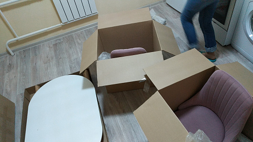 Стул на металлокаркасе Kora light blue / white фото покупателя 487