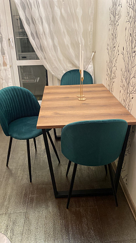 Деревянный стол Лота Лофт 120x75 дуб крафт табачный / черный матовый фото покупателя 927