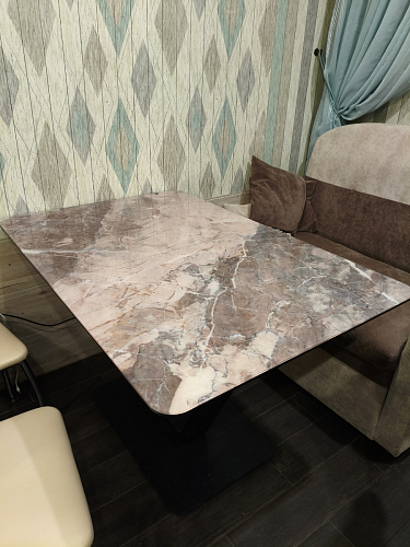 Стол на тумбе Бугун белый / золото фото покупателя 36