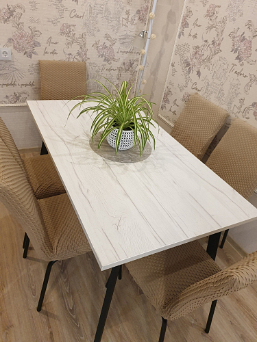 Стол Тринити Лофт 120 25 мм черный матовый / дуб делано темный фото покупателя 189