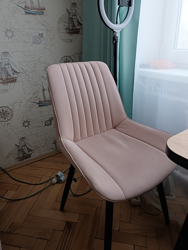 Стул на металлокаркасе Седа К коричневый velvet lux 100 / черный фото покупателя 85