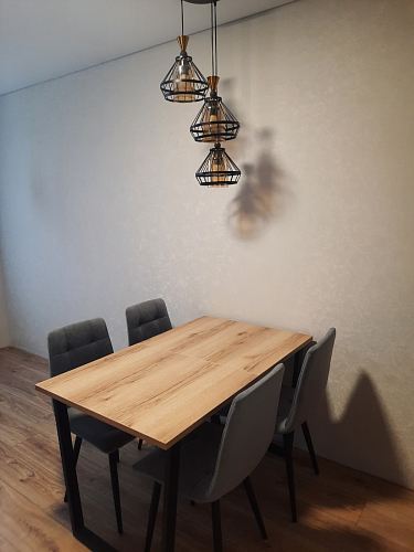 Деревянный стол Лота Лофт 140х80 черный матовый / бетон светлый фото покупателя 501