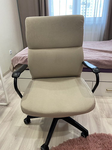 Компьютерное кресло Benefit/Бенефит флок серый 29 фото покупателя 15