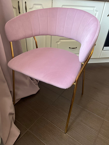 Стул на металлокаркасе Kamelia темно-серый / золотой фото покупателя 82