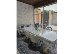 Стул на металлокаркасе Gabi 1 бежевый / черный с серебряными наконечниками фото покупателя 381