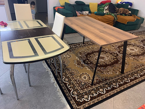 Стол Тринити Лофт 120 32 мм дуб галифакс табако / черный матовый фото покупателя 192