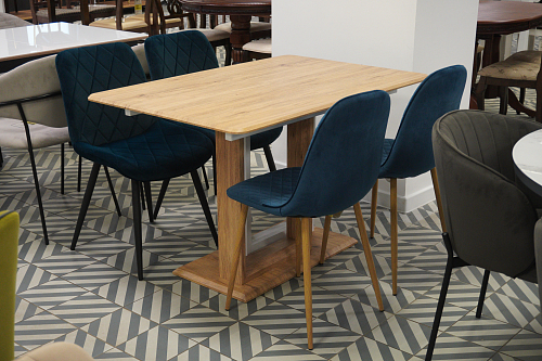 Стул на металлокаркасе Capri blue / white из шоурума 8