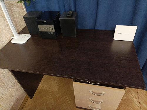 Стол письменный Бриз МДФ волна лайм / ясень светлый фото покупателя 230