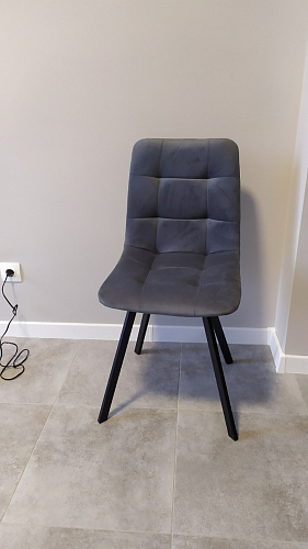 Стул на металлокаркасе Чилли синяя ткань / белый фото покупателя 1105