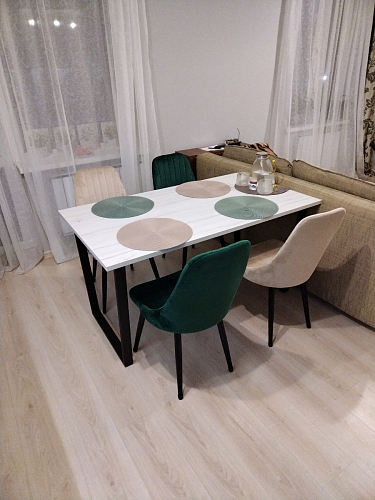 Стол раскладной Лота Лофт 120 25 мм юта / черный матовый фото покупателя 524