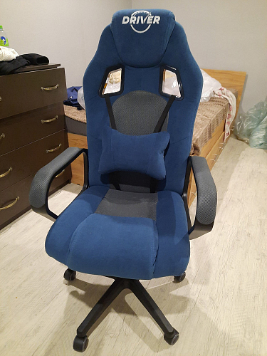 Компьютерное кресло Driver/Драйвер кожзам черный / серый фото покупателя 89