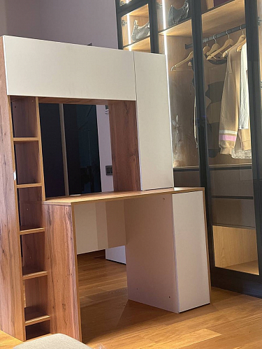 Письменный стол Комфорт 12.71 дуб золотой craft / белая аляска фото покупателя 52