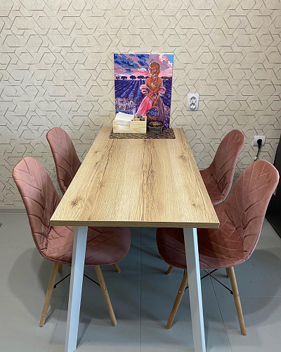 Стол Тринити Лофт 120 32 мм бетон / черный матовый фото покупателя 459