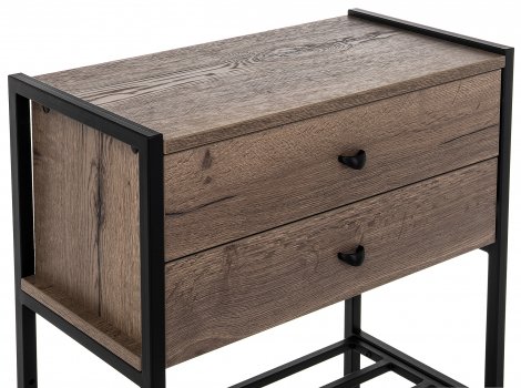 Модульная прихожая Лофт дуб галифакс / черный матовый