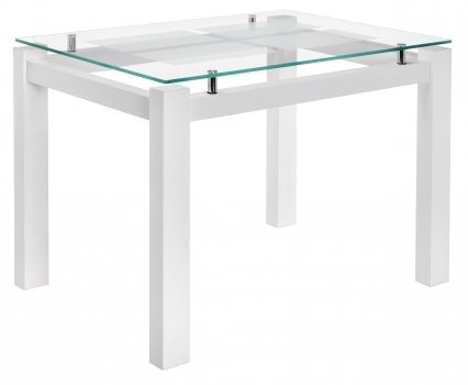 Стеклянный стол Бран белое дерево
