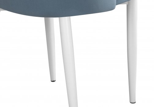 Стул на металлокаркасе Kora голубой / белый