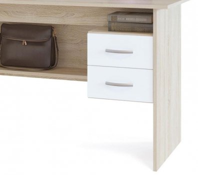 Компьютерный стол СПМ-07.1 Дуб Сонома / Белый