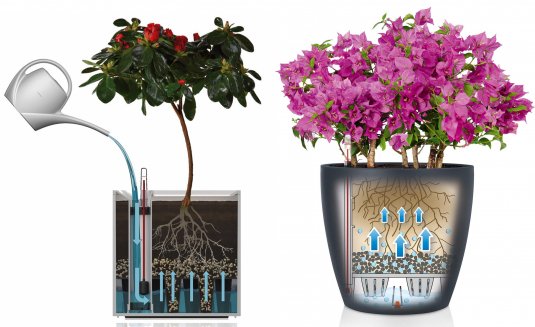 Кашпо Lechuza 16088 CLASSICO LS 43 Серебристый металлик