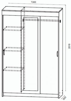 Шкаф-купе Бася ясень