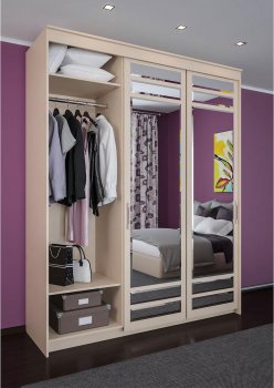 Шкаф-купе ШК-05 дуб молочный  - Уцененный экземпляр