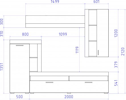 Готовая гостиная Злата / Miami дуб сонома
