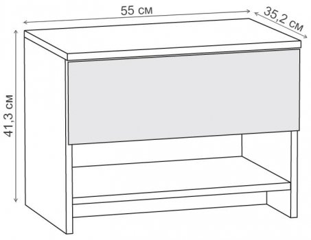 Обувница Юнона дуб белый CRAFT / серый шифер