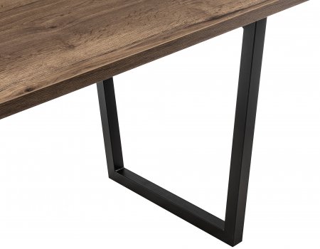 Стол Эльпатия 150 дуб галифакс / черный матовый