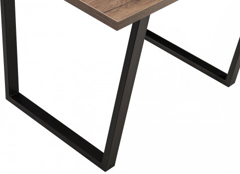 Стол Эльпатия 130 дуб велингтон / черный матовый