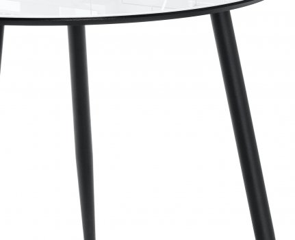 Стеклянный стол Анселм белый / черный