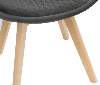 Деревянный стул Bonuss dark gray / wooden legs