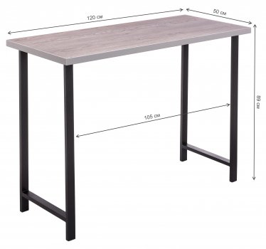 Стол барный Лофт навара / черный матовый