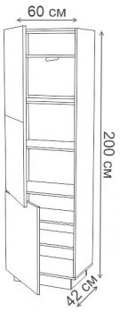 Шкаф MD 659.01.01 черный / черный