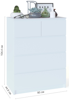 Комод Т-5р белый