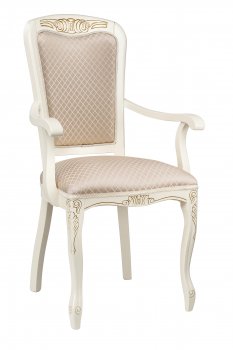 Кресло Клето патина золото / ромб